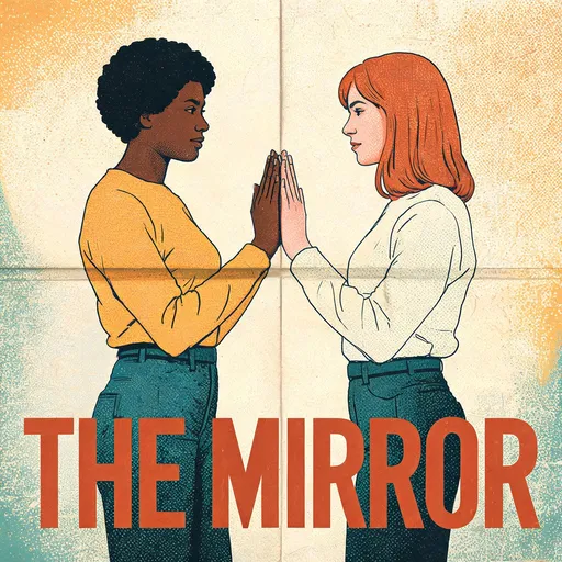 The Mirror in the buddy-movie poster style — sample illustration