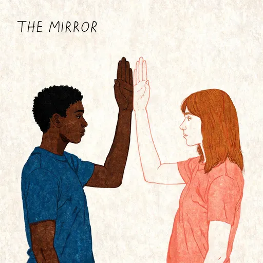 The Mirror in the risograph print style — sample illustration