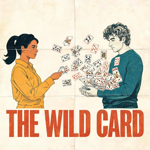 The Wild Card in the buddy-movie poster style — sample illustration